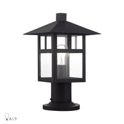 Crestlake Large Outdoor Post Light in Textured Black