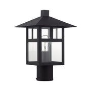 Crestlake Large Outdoor Post Light in Textured Black