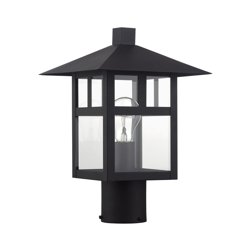 Crestlake Large Outdoor Post Light in Textured Black