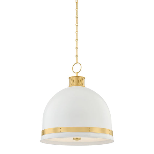 Briscoe 3-Light Pendant in Aged Brass / Soft White
