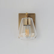 Geode 1 Light Wall Sconce in Natural Aged Brass