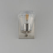 Geode 1 Light Wall Sconce in Satin Nickel