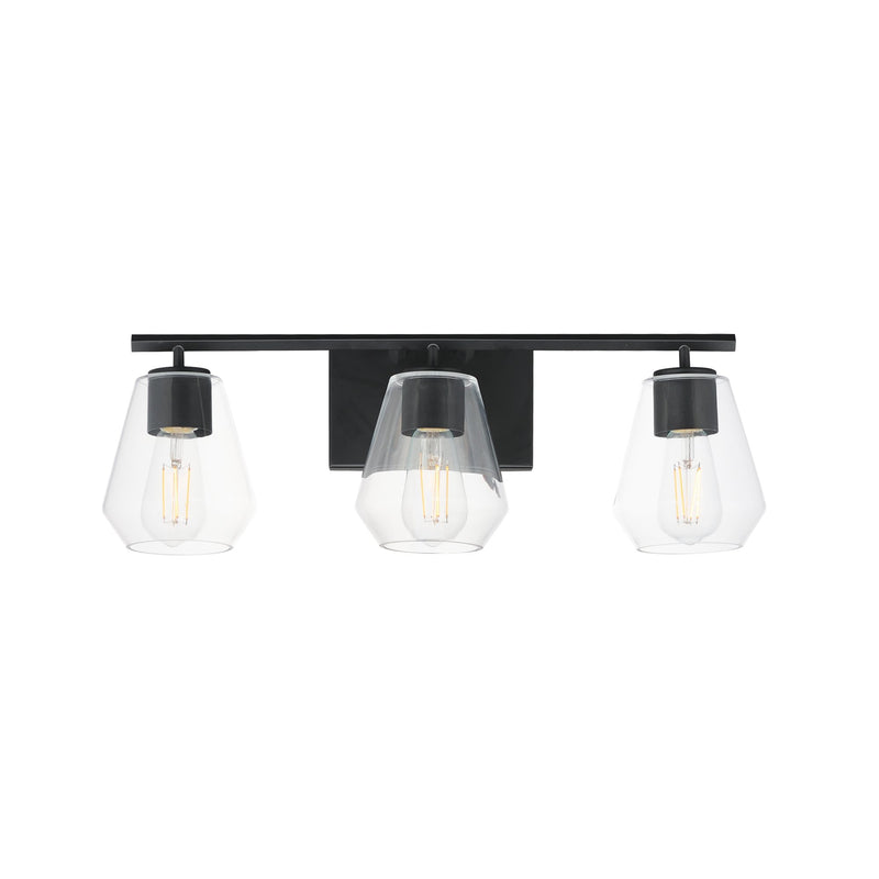 Geode 3 Light Bath Vanity Light in Black