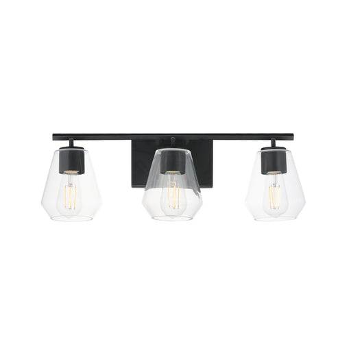 Geode 3 Light Bath Vanity Light in Black
