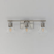 Geode 3 Light Bath Vanity Light in Satin Nickel