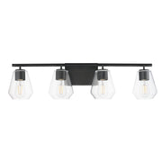 Geode 4 Light Bath Vanity Light in Black