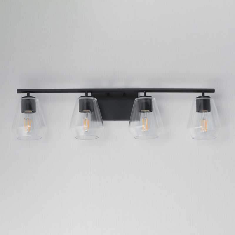 Geode 4 Light Bath Vanity Light in Black