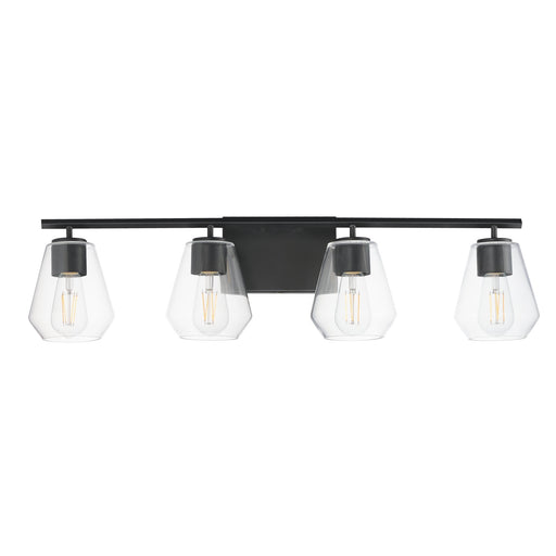 Geode 4 Light Bath Vanity Light in Black