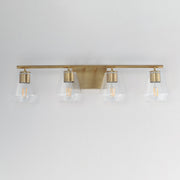 Geode 4 Light Bath Vanity Light in Natural Aged Brass