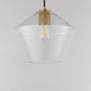 Geode Large Pendant in Natural Aged Brass