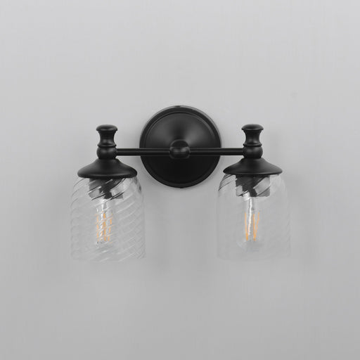 Swirl 2 Light Bath Vanity Light in Black
