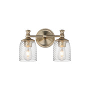 Swirl 2 Light Bath Vanity Light in Satin Champagne