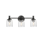 Swirl 3 Light Bath Vanity Light in Black