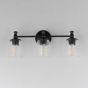 Swirl 3 Light Bath Vanity Light in Black