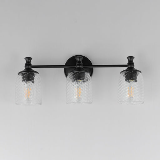 Swirl 3 Light Bath Vanity Light in Black