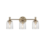 Swirl 3 Light Bath Vanity Light in Satin Champagne
