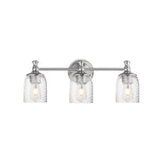 Swirl 3 Light Bath Vanity Light in Satin Nickel