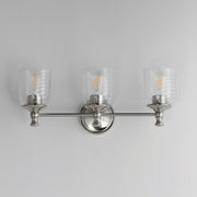 Swirl 3 Light Bath Vanity Light in Satin Nickel