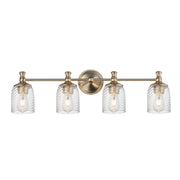 Swirl 4 Light Bath Vanity Light in Satin Champagne