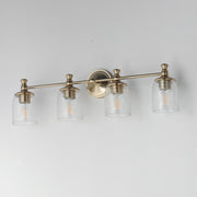 Swirl 4 Light Bath Vanity Light in Satin Champagne