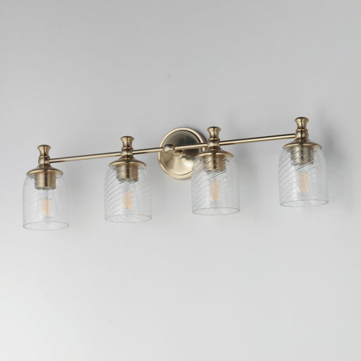 Swirl 4 Light Bath Vanity Light in Satin Champagne