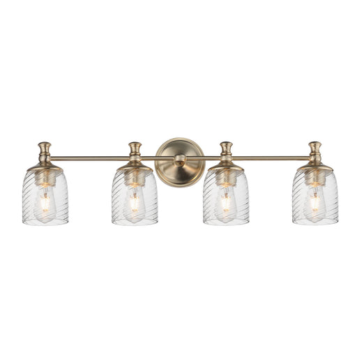 Swirl 4 Light Bath Vanity Light in Satin Champagne