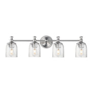 Swirl 4 Light Bath Vanity Light in Satin Nickel