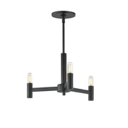 Emana 3 Light Chandelier in Black
