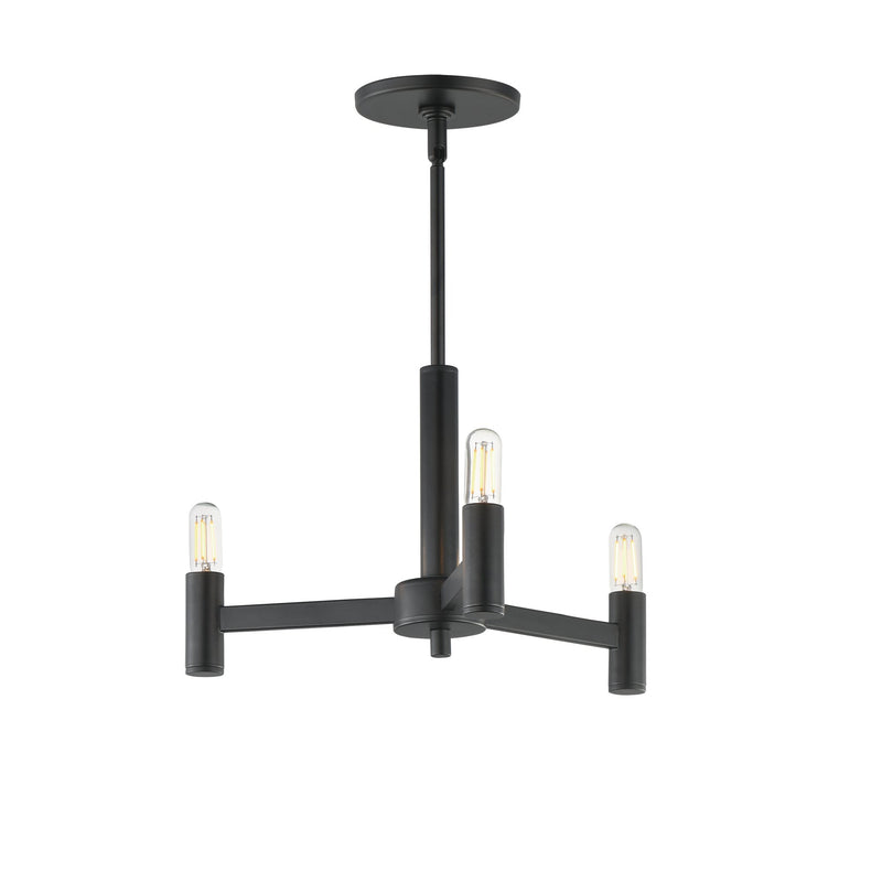 Emana 3 Light Chandelier in Black