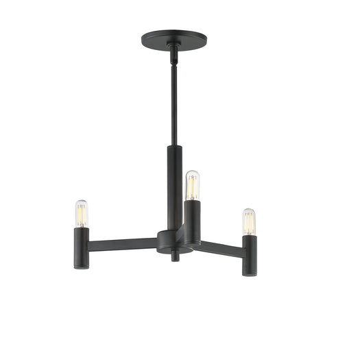 Emana 3 Light Chandelier in Black