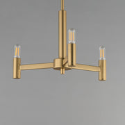 Emana 3 Light Chandelier in Natural Aged Brass