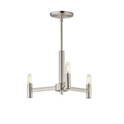 Emana 3 Light Chandelier in Satin Nickel