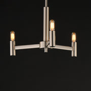 Emana 3 Light Chandelier in Satin Nickel