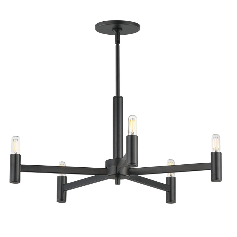 Emana 5 Light Chandelier in Black