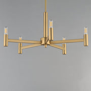 Emana 5 Light Chandelier in Natural Aged Brass