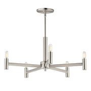 Emana 5 Light Chandelier in Satin Nickel