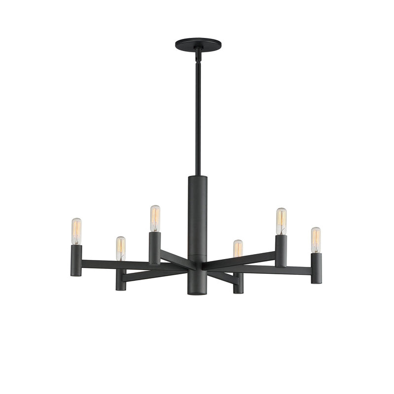 Emana 6 Light Chandelier in Black