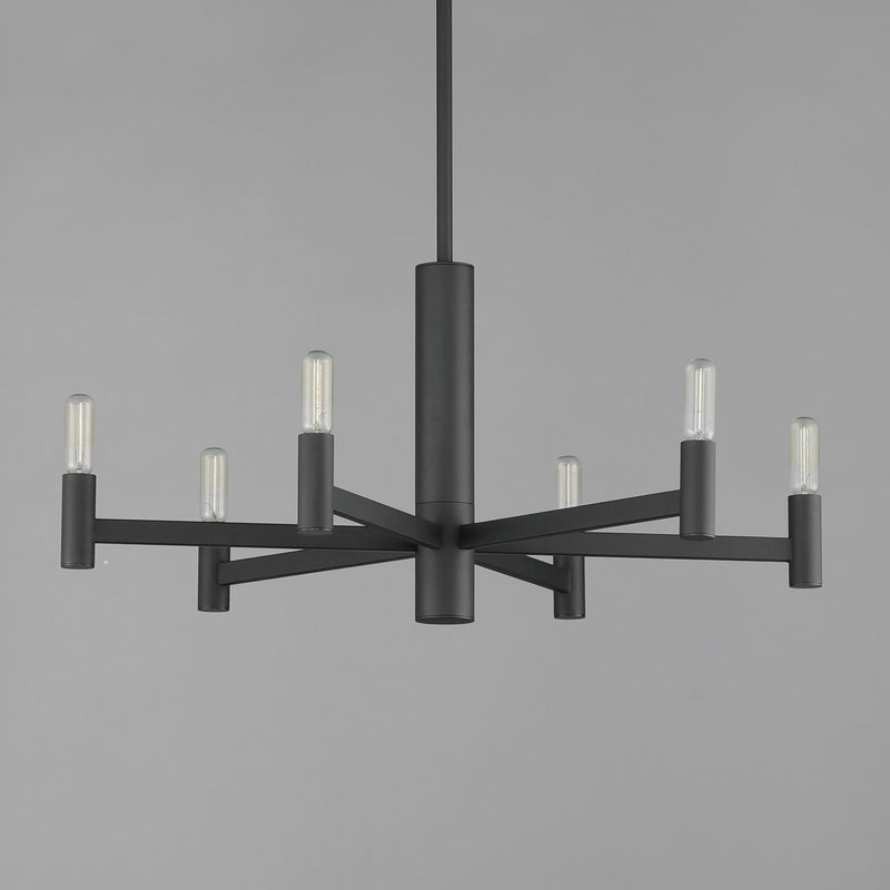 Emana 6 Light Chandelier in Black