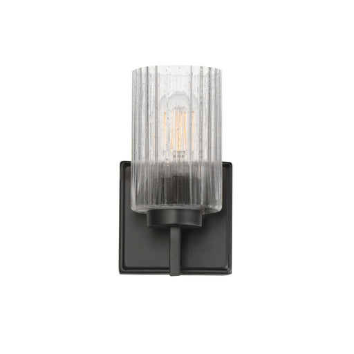 Rigata 1 Light Wall Sconce in Black