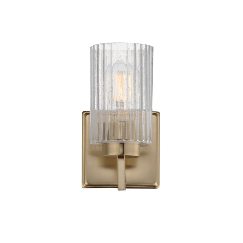 Rigata 1 Light Wall Sconce in Satin Champagne