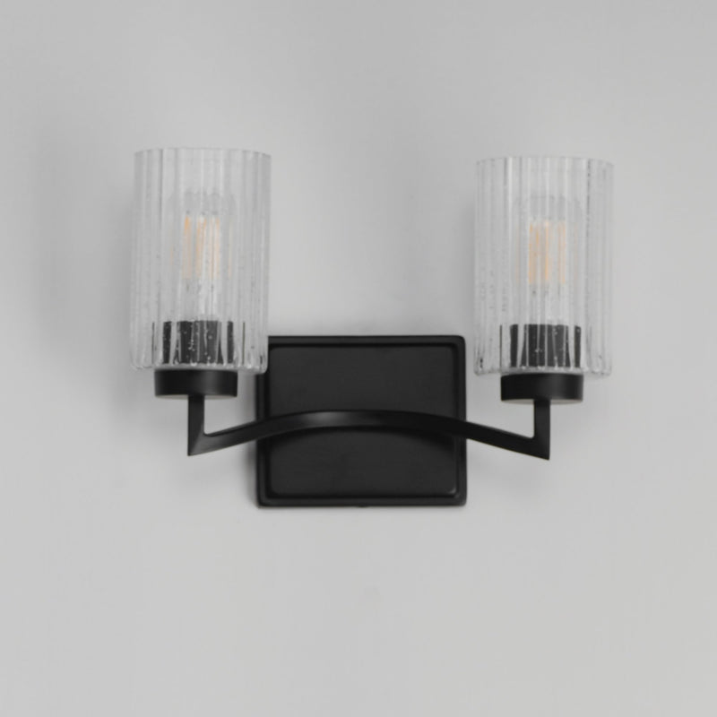 Rigata 2 Light Bath Vanity Light in Black