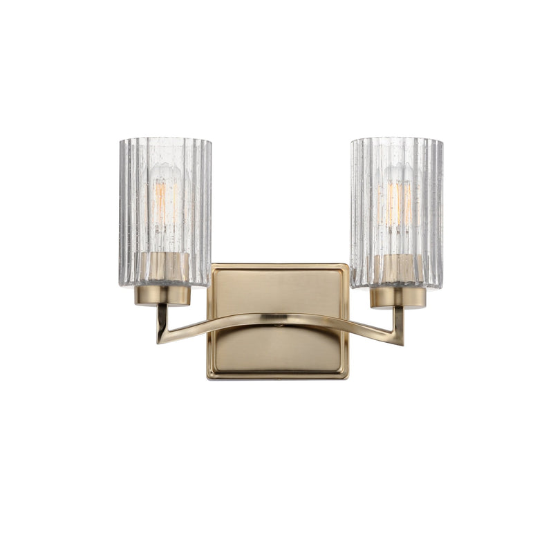 Rigata 2 Light Bath Vanity Light in Satin Champagne