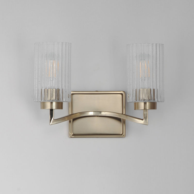 Rigata 2 Light Bath Vanity Light in Satin Champagne