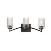 Rigata 3 Light Bath Vanity Light in Black