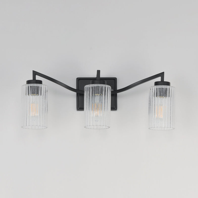 Rigata 3 Light Bath Vanity Light in Black