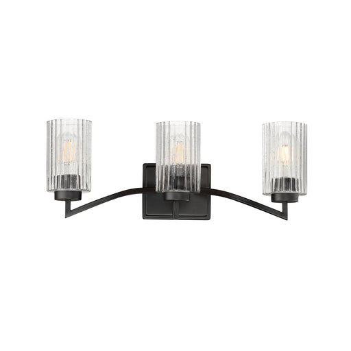 Rigata 3 Light Bath Vanity Light in Black