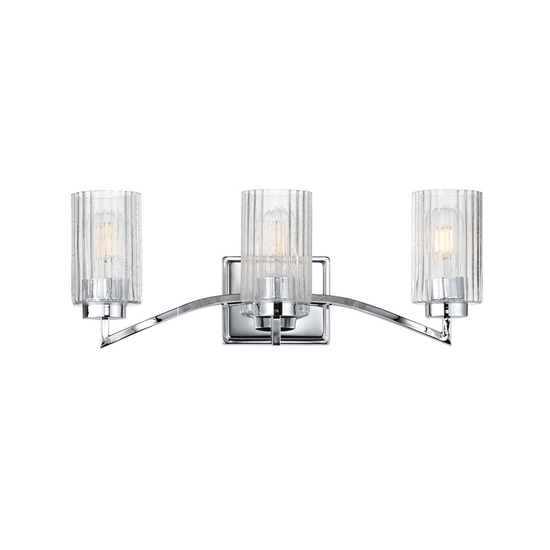 Rigata 3 Light Bath Vanity Light in Polished Nickel
