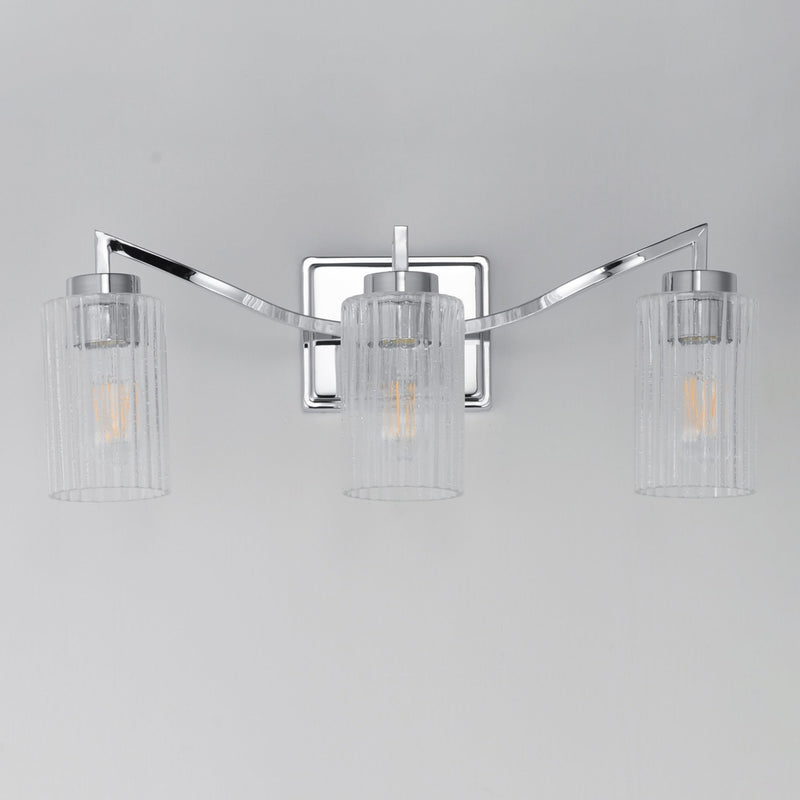 Rigata 3 Light Bath Vanity Light in Polished Nickel