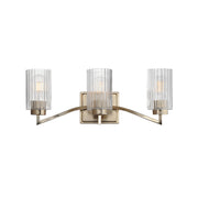 Rigata 3 Light Bath Vanity Light in Satin Champagne