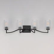 Rigata 4 Light Bath Vanity Light in Black